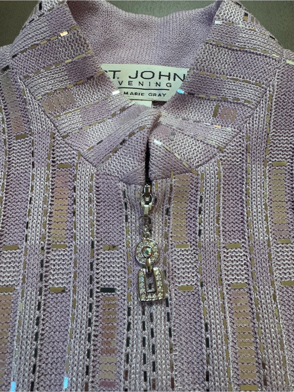 St. John Evening Collection Sequin Knit Set - Picture 4 of 11